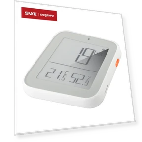 Smart Thermo-Hygrometer with E-Ink Display — Smart Home Security, Discount Domain
