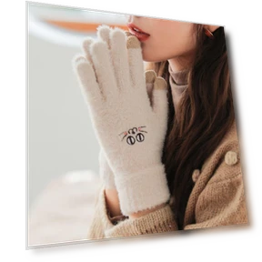 Women's Warm Fingerless Knitted Gloves with Touchscreen — Gloves, Millioner