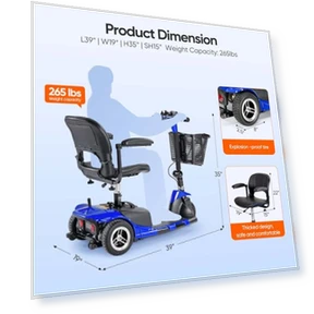 3 Wheel Mobility Scooter — Rolling Walkers, VERPAL