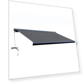 Full Cassette Motorized Retractable Patio Awning with LED Lights — Awnings, ALEKO