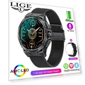 Fully Steel Smart Watch with Round HD Screen — Smartwatches, LIGE