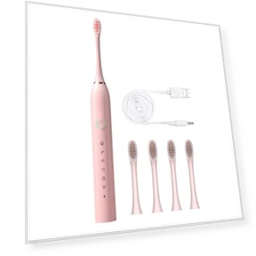 Electric Toothbrush with 4 Brush Heads — Electric Toothbrush Heads, Refreshing Home