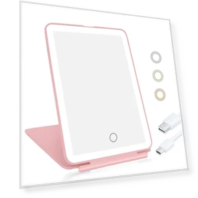 Triple Foldable Makeup Mirror with Lighting — Compact & Travel, Binchi Health Technology