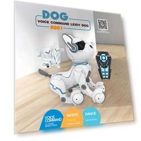 Voice Controlled Lady Dog Animal Robot Toy — Interactive Animal Companions, tree