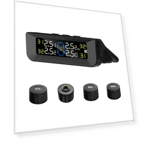 Wireless Solar Tire Pressure Monitoring System with LCD Display — TPMS Sensor Replacements, TOMTOP JMS