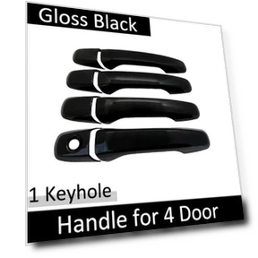 Classic Glossy Black Smart Door Handle Cover — Car Door Entry Guard