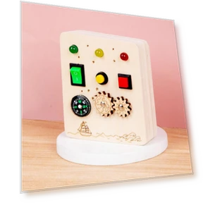 Montessori Busy Board with LED Switches — Educational, Binchi Fitness