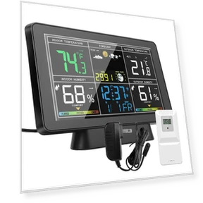 Smart Weather Station with Color Screen — Weather Monitoring Clocks, TOMTOP JMS