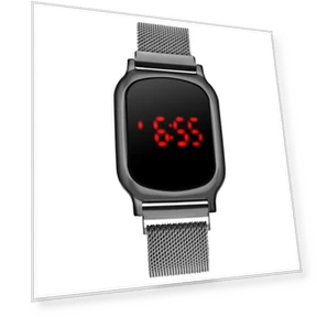 Square LED Touch Men's Watch with Magnetic Woven Strap — Men's Timepieces, Dream shoe edge