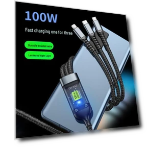Transparent 3-in-1 Smart Flash Charging Cable — Chargers, ElectroCN