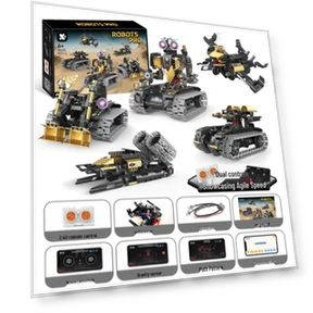 5-in-1 Programmable Military Robot Building Blocks — Construction Kits, Super Go
