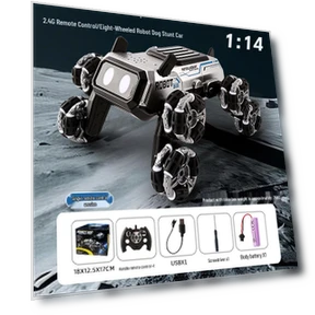 8-Wheel Stunt Dog Toy — Interactive Animal Companions, Super Go