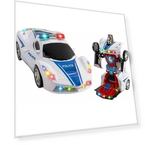 Deformable Police Car Toy With Lights And Sounds — Toy Vehicles, TinyJoy