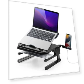 Laptop Computer 3 Height 20 Angle 360 Degree Smartphone Stand — Mounts, Sanwa Direct
