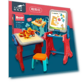 Multifunctional Magnetic Drawing Puzzle Building Block Table — Drawing Boards, Happy Time For kids