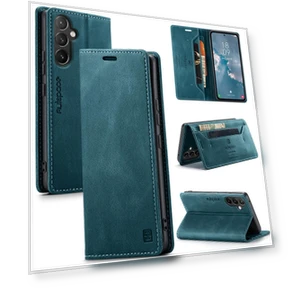 RFID Blocking Phone Case Leather Stand Retro Texture Matte Wallet Cover — Smartwatch Protectors, Smartwatch 2025