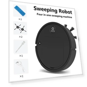 4-in-1 Sweeping Robot for Floor Washing and Vacuuming — Smart Cleaning Robots, Trendy Accessorie