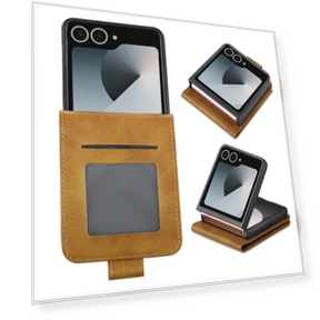 Card Holder Calf Texture PU Leather Folding Phone Cover — Flip Cases, Smartwatch 2025