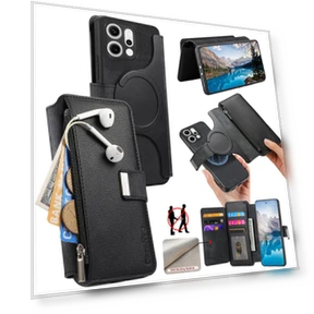 Detachable Magnetic Leather Flip Phone Cover — Flip Cases, Smartwatch 2025