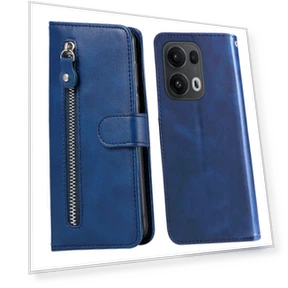Leather PU Wallet Case with Zipper Pocket and Stand — Flip Cases, Smartwatch 2025