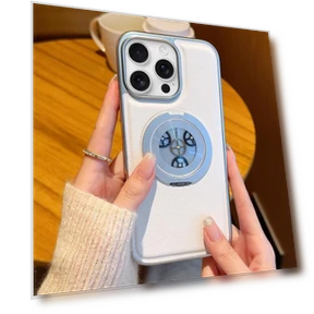 Magnetic Case with Rotating Stand and Stress-Relief Gear — Phone Accessories, Smartwatch 2025