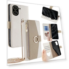 Mirror Wallet Leather Phone Cover with Chain Shoulder Strap — Phone Accessories, Smartwatch 2025