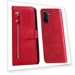 PU Leather Cases with Zipper Pocket Wallet Phone Cover Stand — Phone Accessories, Smartwatch 2025