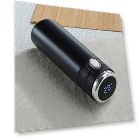 Stainless Steel Smart Bottle with Temperature Display — Travel Drinkware