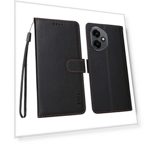 Wallet Case with Strap RFID Blocking Leather Stand Phone Cover — Phone Accessories, ENKAY