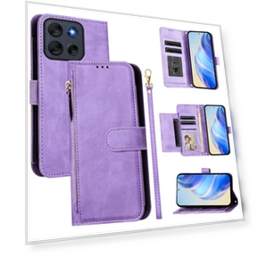 Zipper Pocket Multiple Card Slots Leather Phone Cover — Basic Cases, Smartwatch 2025