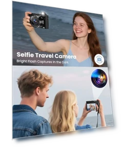 4K Digital Camera with Dual-Lens for Photography and Video — Mirrorless Cameras, Aasonida