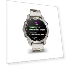 Aviator Smartwatch with GPS Moving Map — Aviation Navigation Systems, Garmin