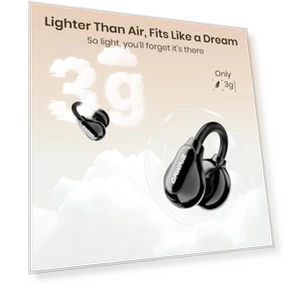 Clip On Earbuds Bluetooth 5.4 Wireless Earbuds Open Ear Bone Conduction Headphones — In-Ear Headphones, SIAWAG