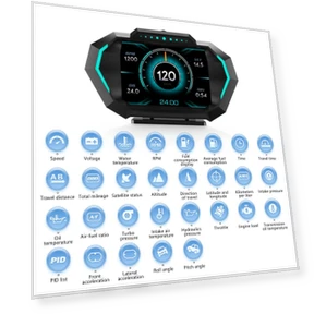 Dual System OBD+GPS HUD P24 OBDII Smart Digital Speedometer — Car Accessories & Gadgets, Auto Accessories Home