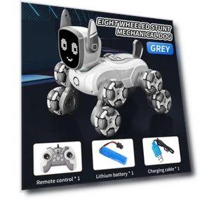 Intelligent Eight-Wheel Stunt Robot Dog — Interactive Animal Companions, Perseverance