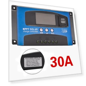 MPPT Solar Charge Controller with Dual USB and LCD Display — Chargers, Timeless Home