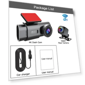UHD 4K+1080P Dual Lens Dash Cam — Dashboard Cameras, JOHO - CarGear