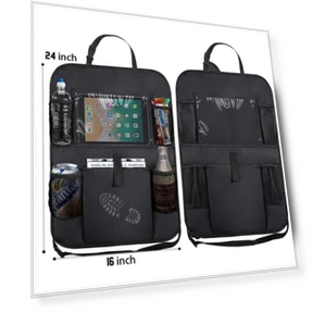 Car Back Seat Organizer with Touch Screen — Dash Holders, zmkm8888