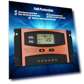 Dual USB LCD Display Smart PWM Solar Panel Charge Controller — Chargers, 3d printing machine