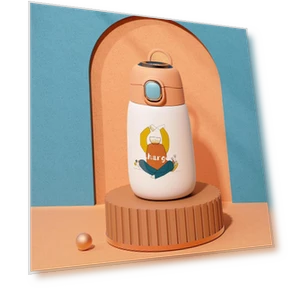 Smart Kids Thermos with Cartoon Jumping Cup — Thermoses, Binchi Outdoor Equipment