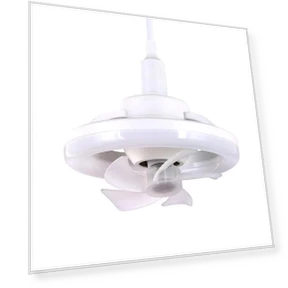 Ceiling Fan with 360° Rotation Summer Lamp E27 Smart Fan with Remote Control LED Fan Light for Living Room — Ceiling Fans, Moon