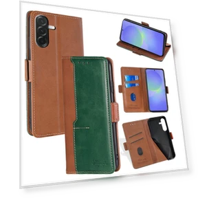 Contrast Color Wallet Leather Phone Cover — Bumpers, Smartwatch 2025