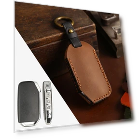 Genuine Leather Key Protective Cover — Key Holders & Accessories, Auto Parts Decorate