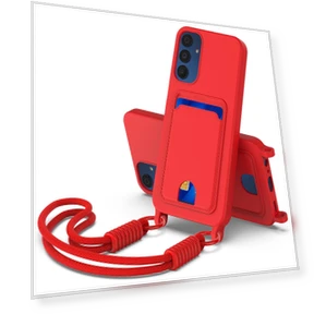 Liquid Silicone Case with Card Holder and Short Strap — Phone Accessories, Smartwatch 2025