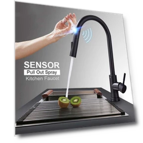 Matte Kitchen Sink Faucet with Smart Sensor Control — Smart-Touch Kitchen Faucets, Decor Dream