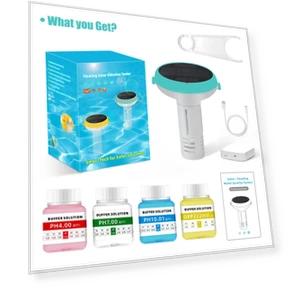 Smart Pool Monitor with Solar Charging — pH Testers, yieryi