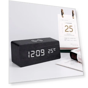 Wireless Charging Clock with Sound Control — Alarm, Fashionable bags