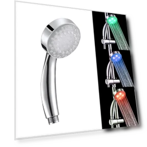 Colorful LED Shower Head with Temperature Sensor — Fixed, Xfvnklop04