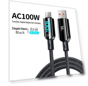 Dual Port Type-C Fast Charging Cable with Smart Display — Cables, ElectroCN