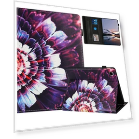 Pattern Leather Tablet Cover with Auto Sleep/Wake, Card Holder — Protective Cases, Smartwatch 2025